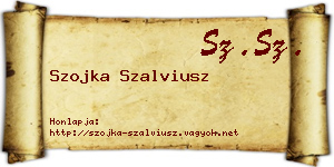 Szojka Szalviusz névjegykártya
